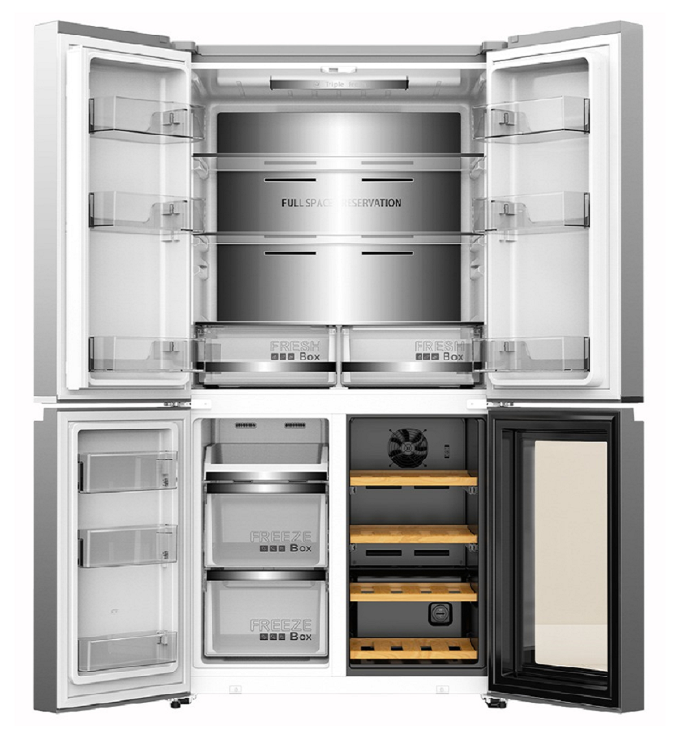Холодильник GENCOOL GDCD-605W с винным шкафом, серебристый