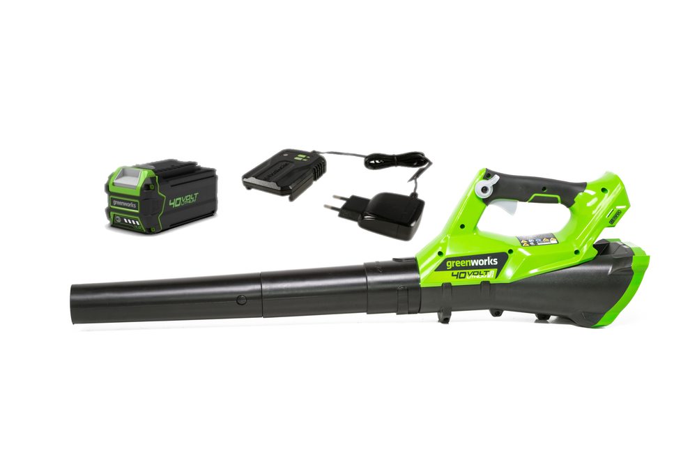 Аккумуляторный воздуходув Greenworks G40ABK4, 2400807UB ,40v, АКБ 4 А·ч и ЗУ