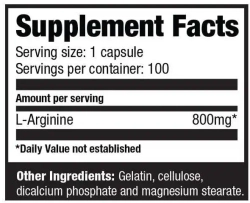 Ultimate Nutrition Arginine Power 800 mg 100 Caps , Аргинин