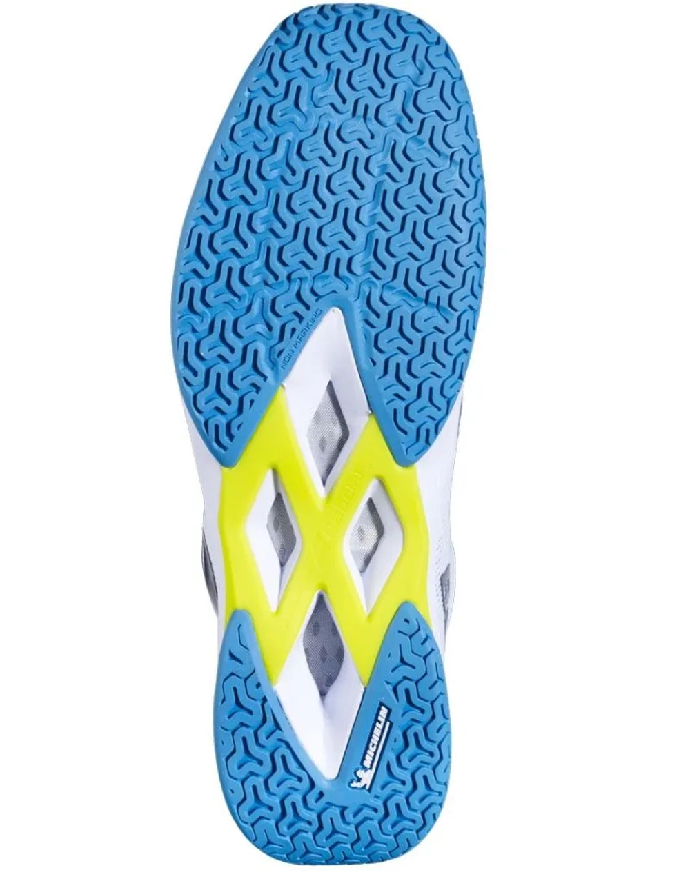Мужские кроссовки для сквоша/бадминтона Babolat Shadow Spirit 2 - white/algier blue