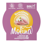 MOLINA Влажный корм для собак мелких пород с цыплёнком в желе 0,075 кг