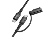 Usb Кабель-зарядка Hoco U142 2в1 Type-C на Type-C/MAG3 140W/240W 1.8м черный