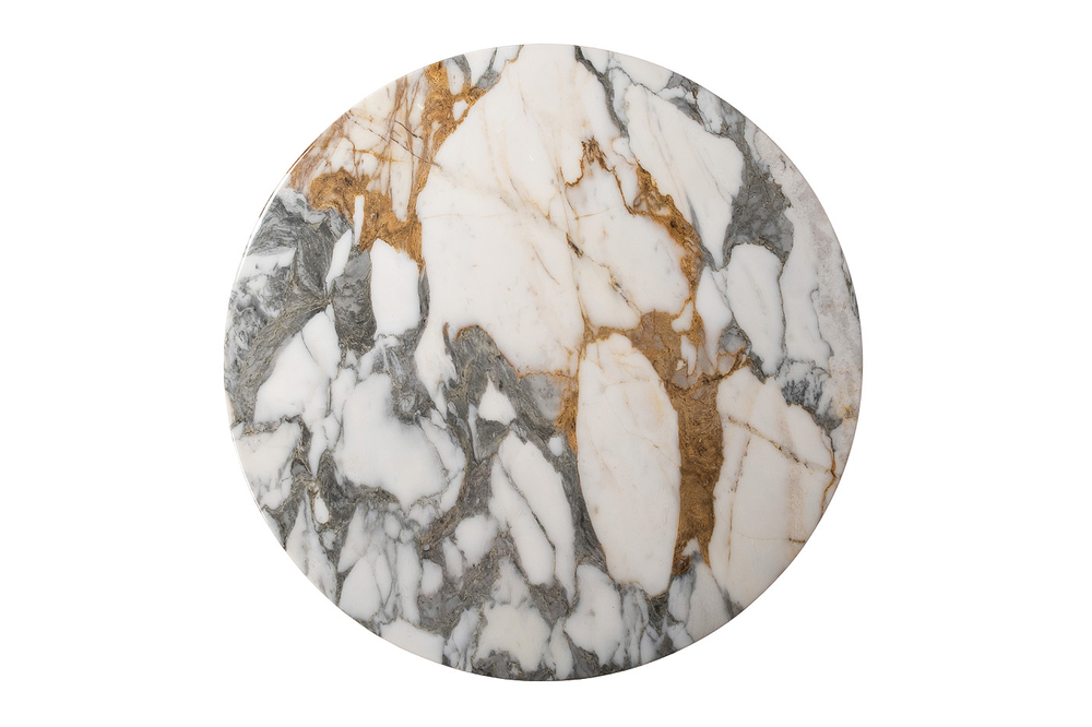 Стол журнальный Garda Decor, мрамор Арабескато Корчия (Arabescato Corchia) d90*28 см