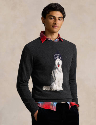 Кашемировый свитер POLO RALPH LAUREN - серый(710949282)