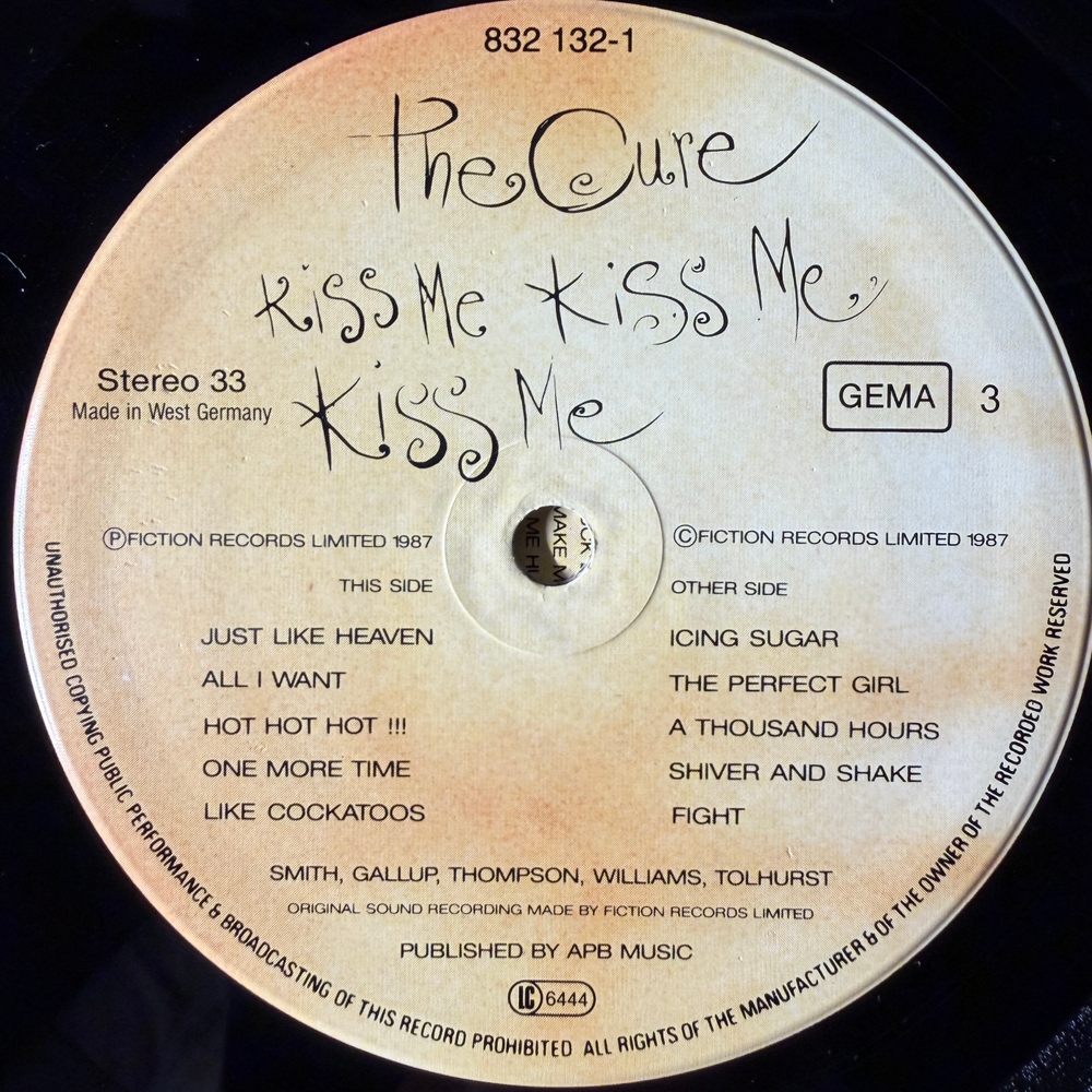 The Cure ‎– Kiss Me Kiss Me Kiss Me 2LP (Германия 1987г.)