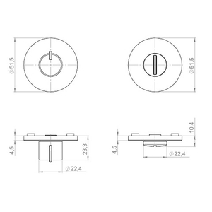 Ручка поворотная ARMADILLO BK6.R.YM BL-26 черный /62229/