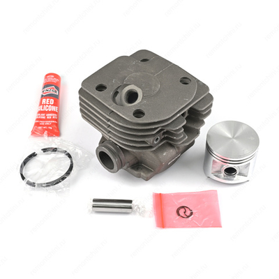 Поршневая группа б/п Husqvarna 372/365 (D:50-мм, патрубок: круг, 2-кольца, герметик) [Winzor]