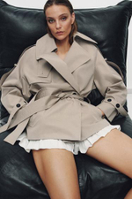 ZW COLLECTION ОVERSIZE ВОДОНЕПРОНИЦАЕМЫЙ ТРЕНЧКОТ - ZARA