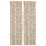 Комплект штор IKEA MAJSMOTT (МАЙСМОТТ), Бежевый с рисунком, 145x250 см, 2 шт