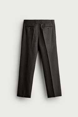 ZARA КОСТЮМНЫЕ БРЮКИ КЛАССИЧЕСКОГО КРОЯ, ЧЕРНЫЙ