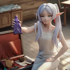 Frieren with bottle - Sousou no Frieren