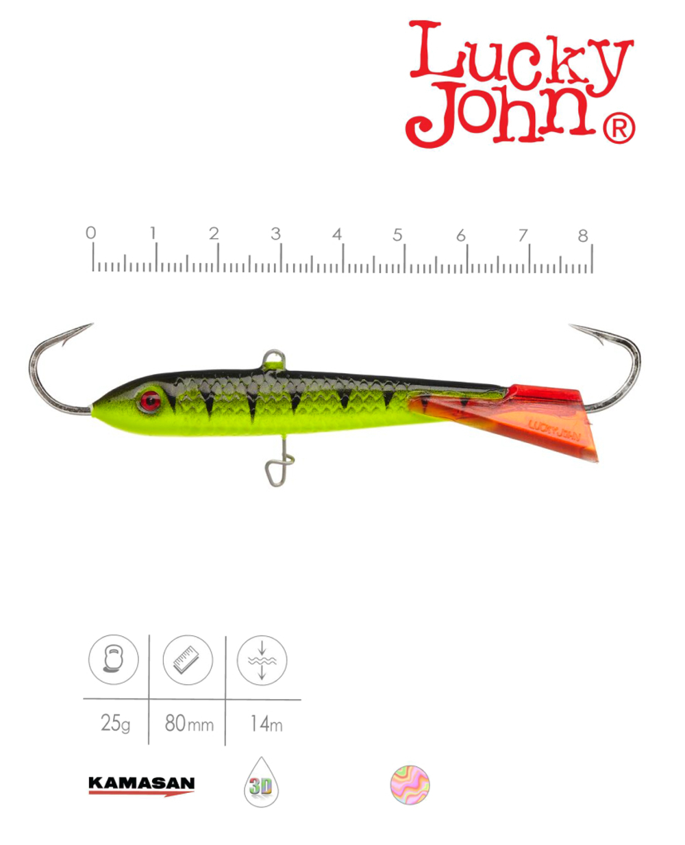 Балансир LUCKY JOHN Classic №8, цвет 31RT, арт. 81800-31RT