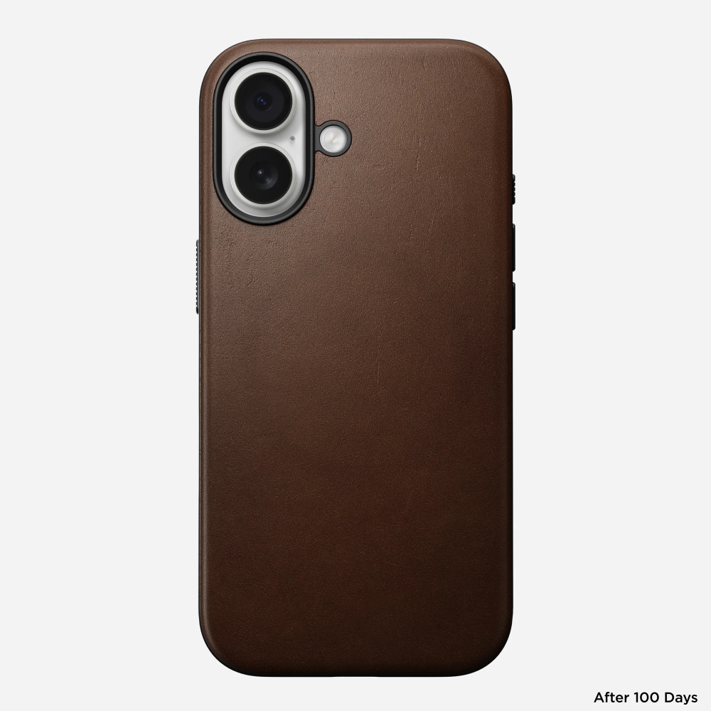 Чехол Nomad Modern Leather Case для iPhone 17 Brown