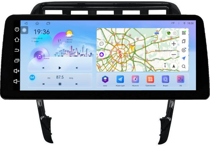 Магнитола для Porsche Cayenne 1 2002-2010 - FarCar монитор 12.3" 2K QLED на Android 14, Быстрая, CarPlay, 4G SIM-слот