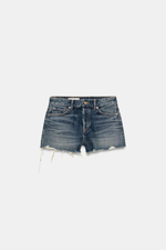 ДЖИНСОВЫЕ ШОРТЫ TRF СО СРЕДНЕЙ ПОСАДКОЙ И РАЗРЫВАМИ — ZARA