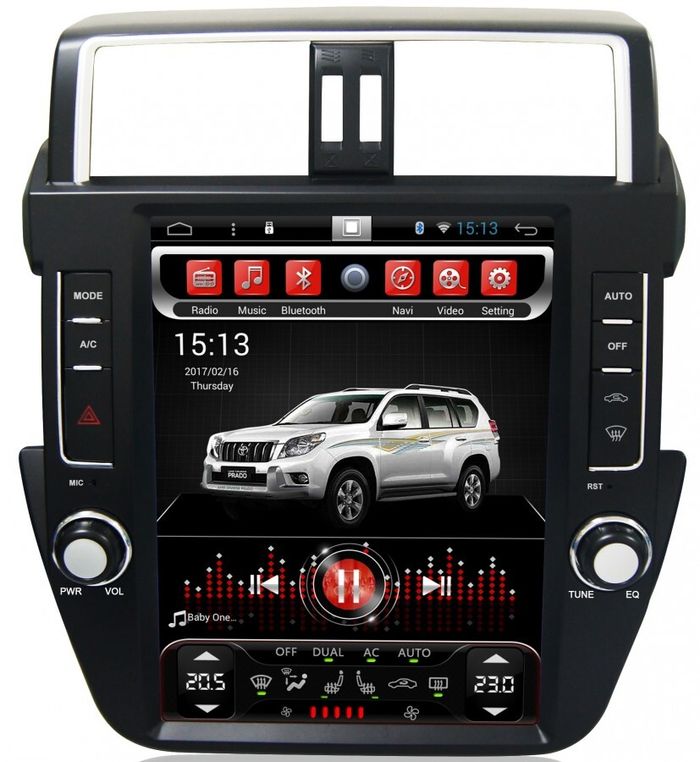 Магнитола для Toyota Land Cruiser Prado 150 2014-2017 - Kuberg SP-12104-S9 ("Тесла-стиль") на Android, SIM-слот