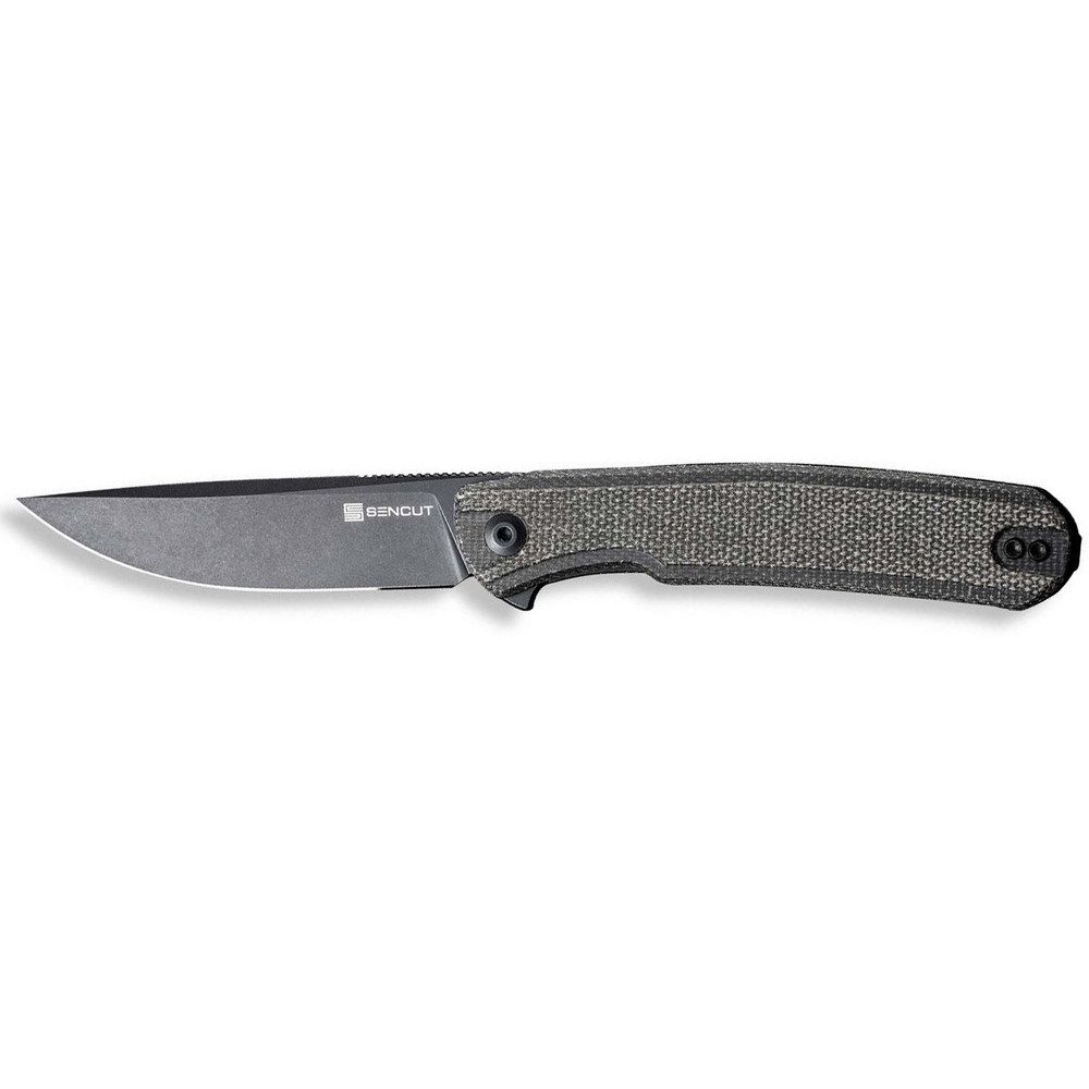 Нож SENCUT Scitus D2 Steel Black Stonewashed Handle Dark Green Canvas Micarta