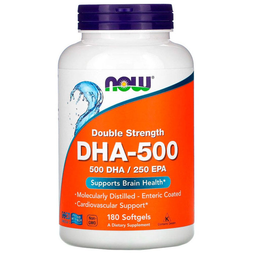 NOW DHA-500 Double Strength (180 капс.)