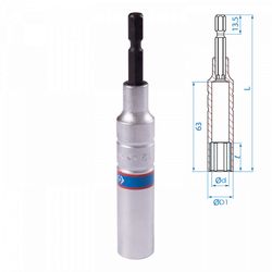 KING TONY (76C1112M) Головка для шуруповерта шестигранная 1/4", 12 мм, L = 110 мм