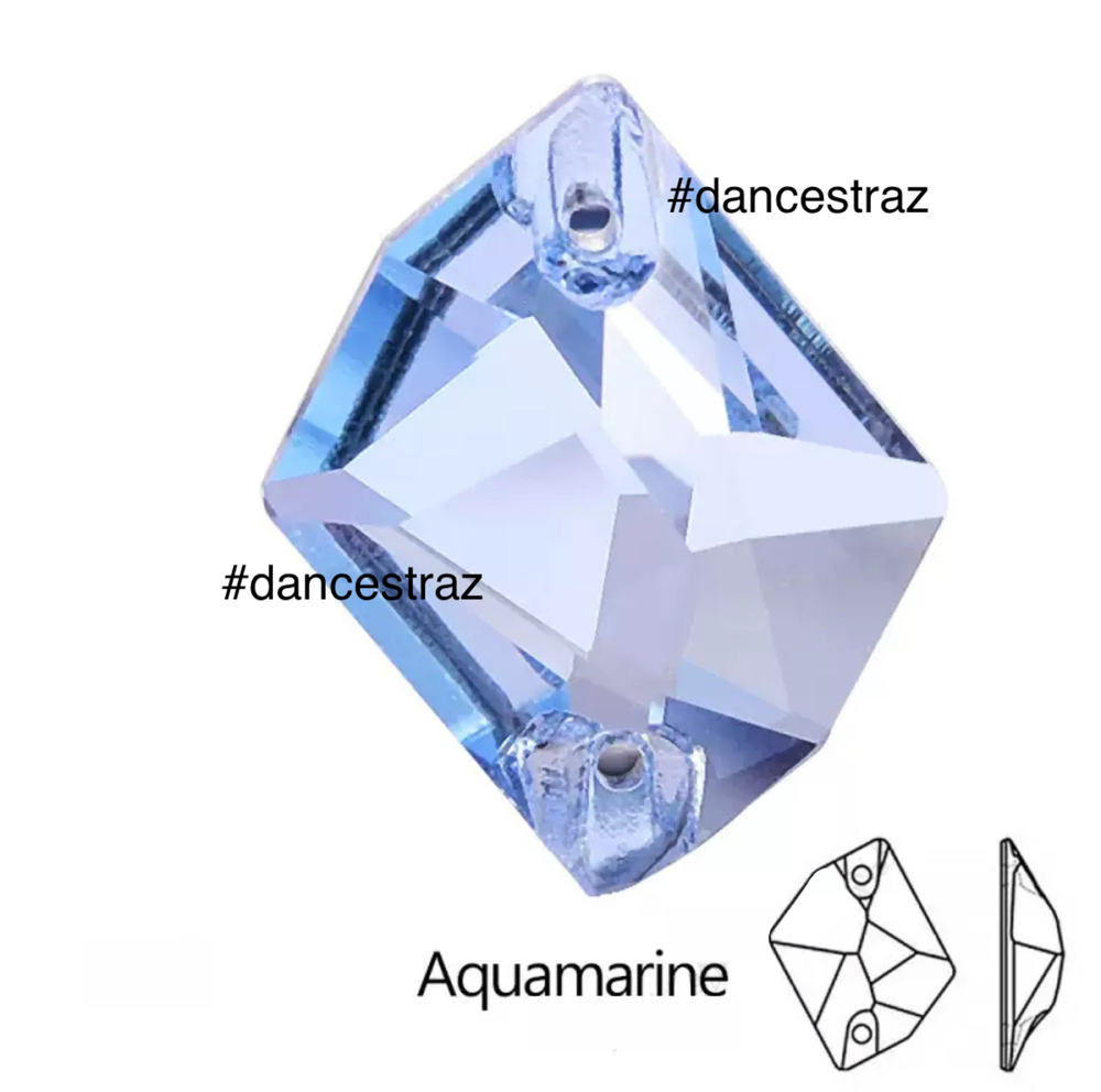 Стразы пришивные, Cosmic, Aquamarine, 202, 16*20mm, (45 ea/pkg), 5A+, (F2)