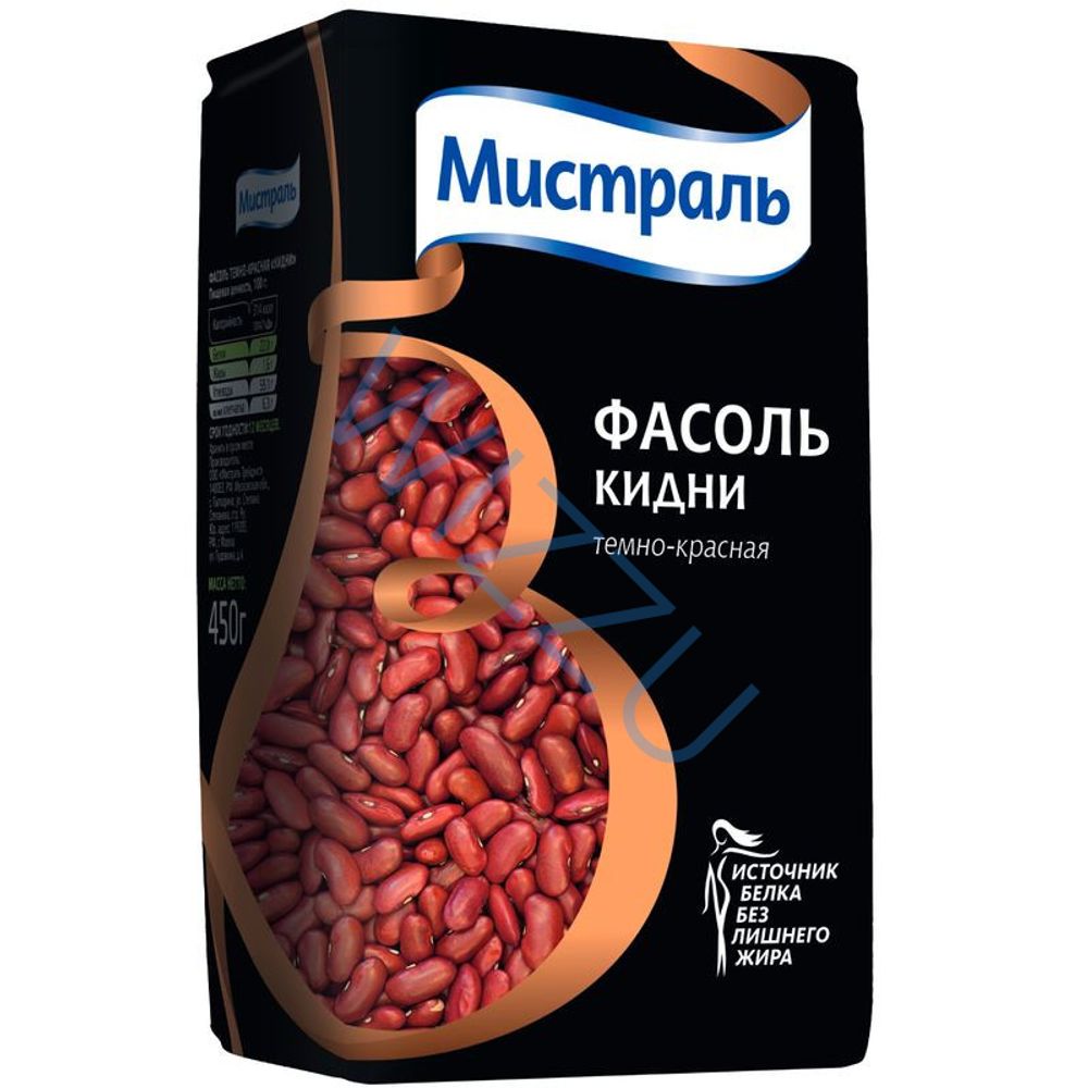Фасоль темнокрасная Кидни 450г МИСТРАЛЬ