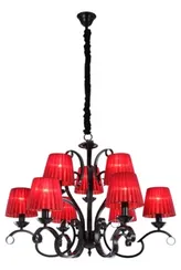 Люстра подвесная Sfera Sveta 3207/6+3 BLACK, 9×40 Вт, чёрная