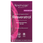 Reserveage Beauty, Ресвератрол, 100 мг, 60 растительных капсул
