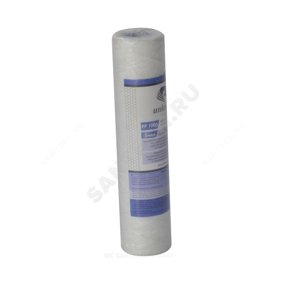 Картридж механический вспененный полипропилен 5 мкм Slim Line 10" Unicorn PS 1005