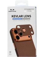 Защитное стекло i-Phone 17 Pro Max на линзы камеры Keephone Kevlar Lens оранжевый