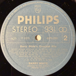 Barry White ‎– Barry White's Greatest Hits (Скандинавия 1975г.)