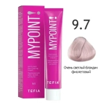 Tefia Mypoint Перманентная крем-краска для волос, цвет 9.7 очень светлый блондин фиолетовый, 60 мл