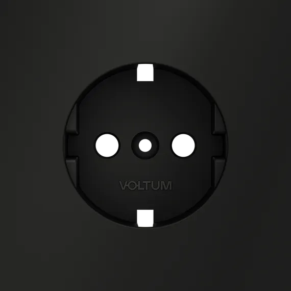 Накладка для розетки с заземлением Voltum S70 Черный VLS000608