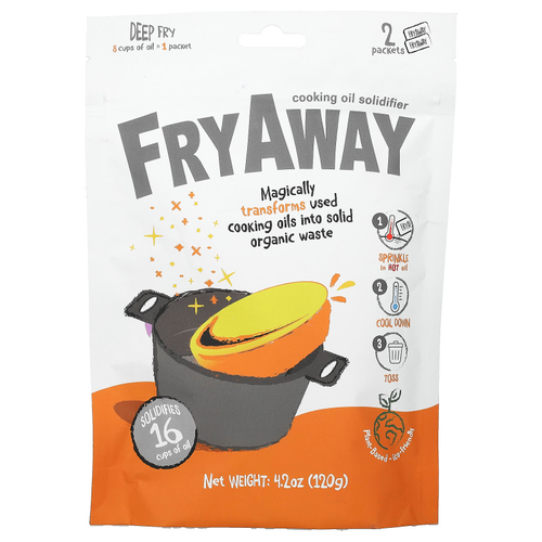 FryAway, отвердитель растительного масла, для обжарки, 2 пакетика, 120 г (4,2 унции)