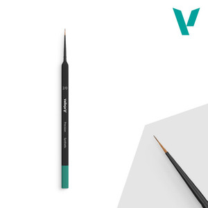 Round Synthetic Brush, Triangular Handle No. 2/0