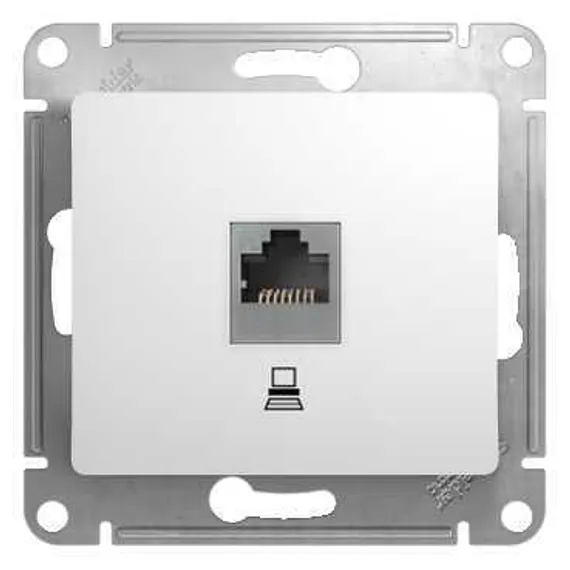 Розетка компьютерная RJ45 Cat 5e Systeme Electric Glossa Белый GSL000181K