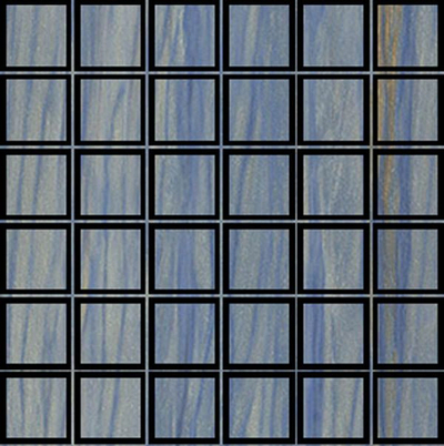 Мозаика MOSAICO AZUL MACAUBA 6mm LAPP/RETT 5x5 (87191)