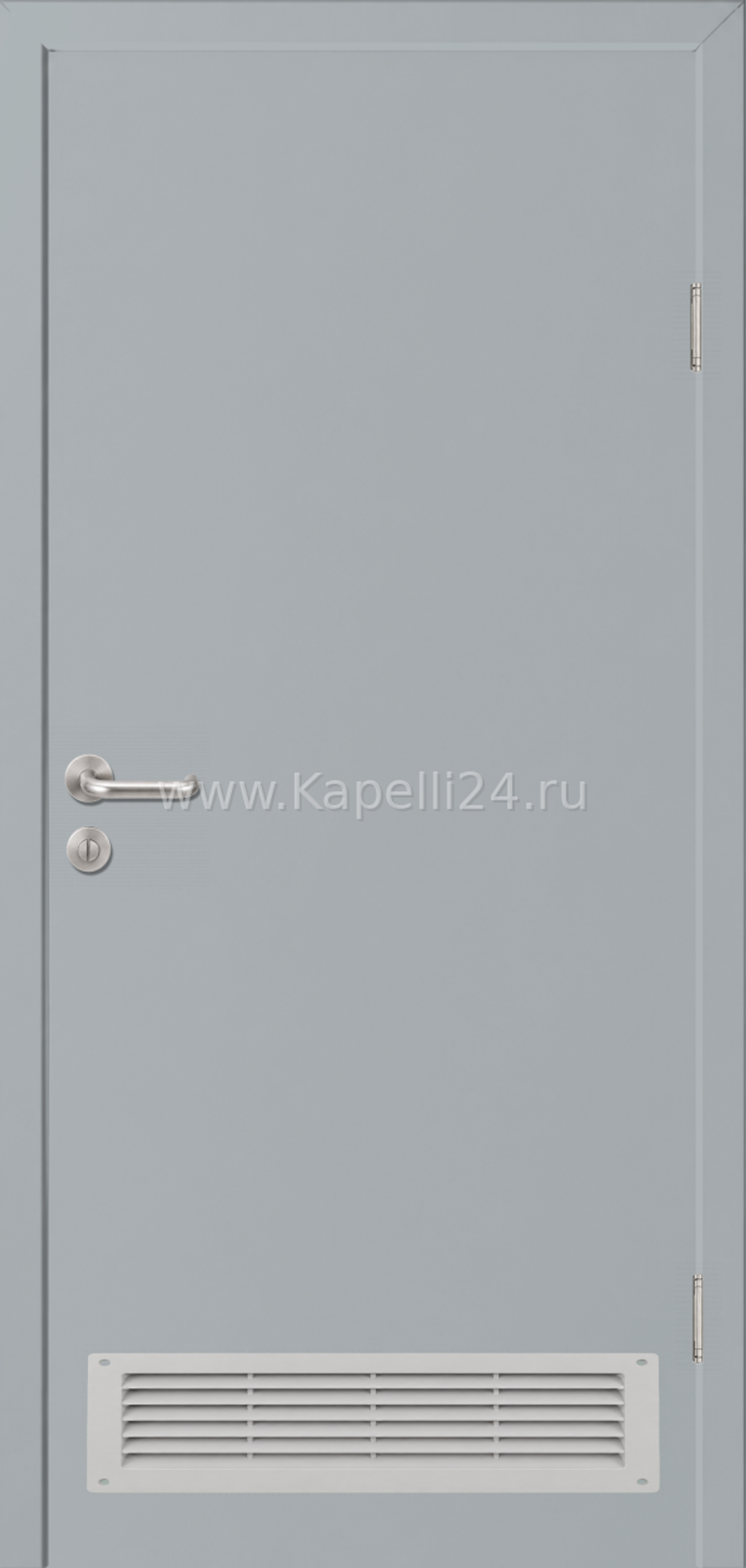 Влагостойкая Дверь Капель однопольная Оконный серый RAL 7040 Вентиляционная решетка серая