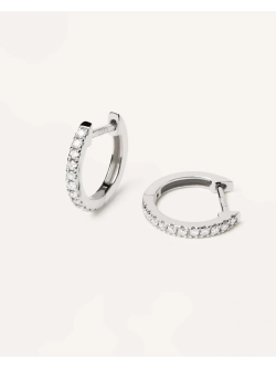 Серьги Eternity Mini Hoops Белое золото 750 пробы