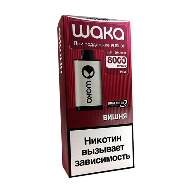 Купить Одноразовый Pod WAKA DM - Вишня (8000 затяжек)