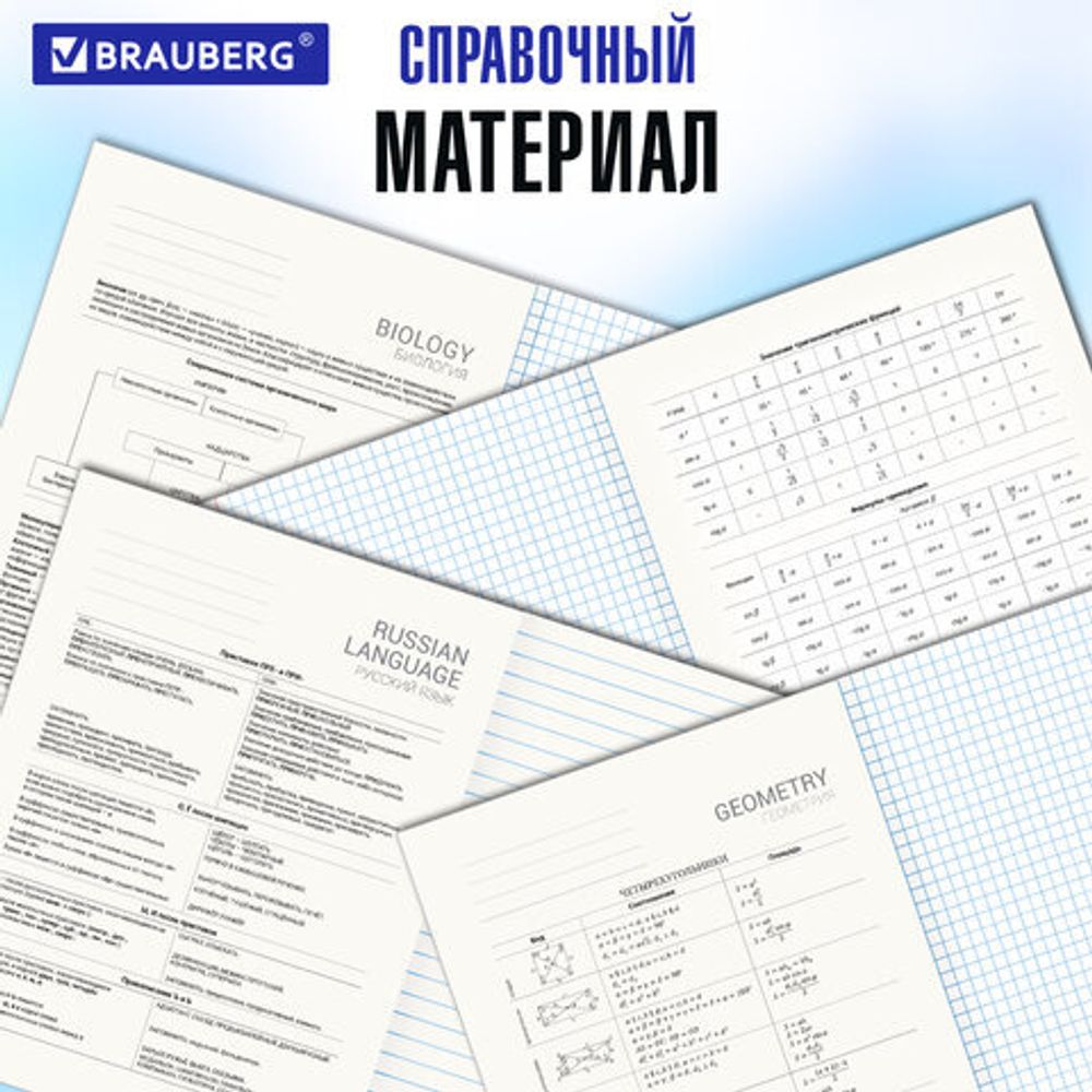 Тетради предметные, КОМПЛЕКТ 12 ПРЕДМЕТОВ, "КЛАССИКА SCIENCE", 48 л., обложка картон, BRAUBERG, 404843