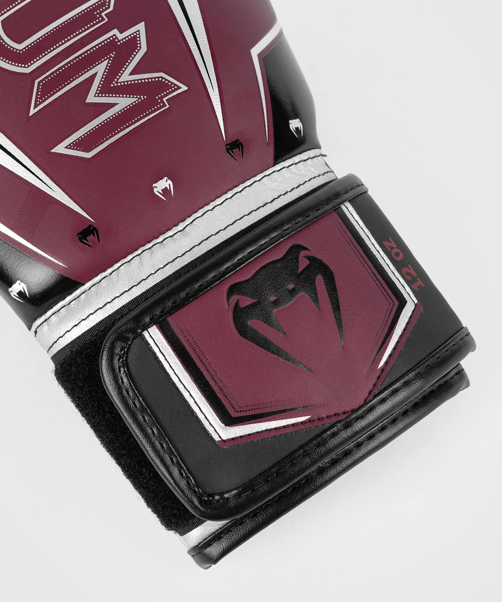 Перчатки боксерские Venum Elite Evo Burgundy/Silver