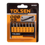 TOLSEN (TT20365) Набор вставок (бит) 1/4", PH, PZ, Torx, 15 предметов