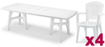 Комплект пластиковой мебели SCAB GIARDINO President Tris Super Elegant Monobloc, белый