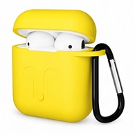 Чехол для Airpods 1/2 Gurdini прорезиненный soft touch Желтый