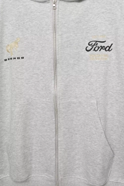 PULL&BEAR Толстовка на молнии Ford, серый меланж