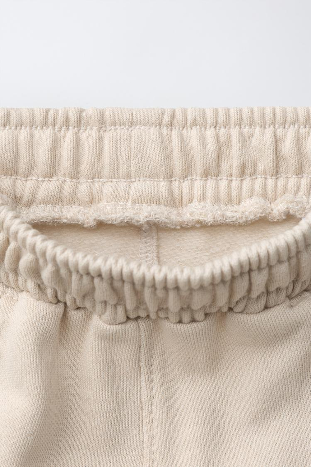 ZARA БРЮКИ BARREL VARSITY, СВЕТЛО-БЕЖЕВЫЙ
