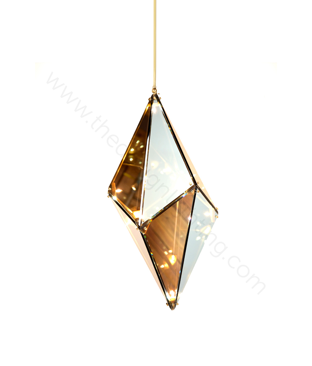 Pendant design lamp  Maxhedron Vertical by Bec Brittain (Amber)