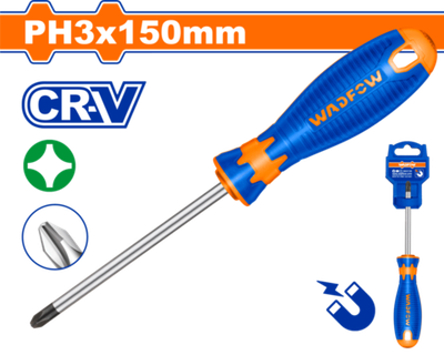Oтвертка крестовая PH3х150мм (12/144) WADFOW WSD2236