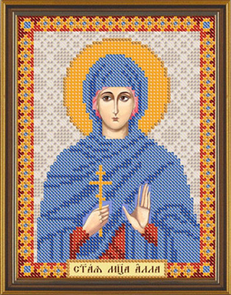 Канва с рисунком для вышивания бисером Нова Слобода, Св. Мц. Алла Готфская, 13х17 см Канва с рисунком для вышивания бисером Нова Слобода, Св. Мц. Алла Готфская, 13х17 см