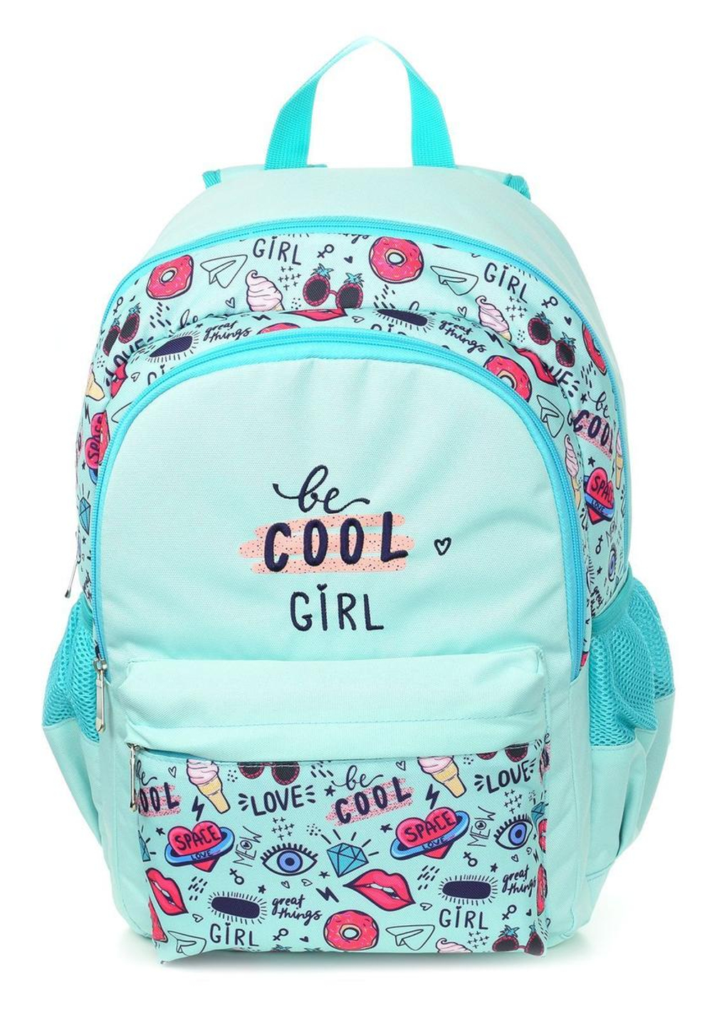 Рюкзак 42х31х16см. Soft 2 "Stay cool" 21л. 2 отд. мягкий, молния, бирюзовый (Schoolformat)